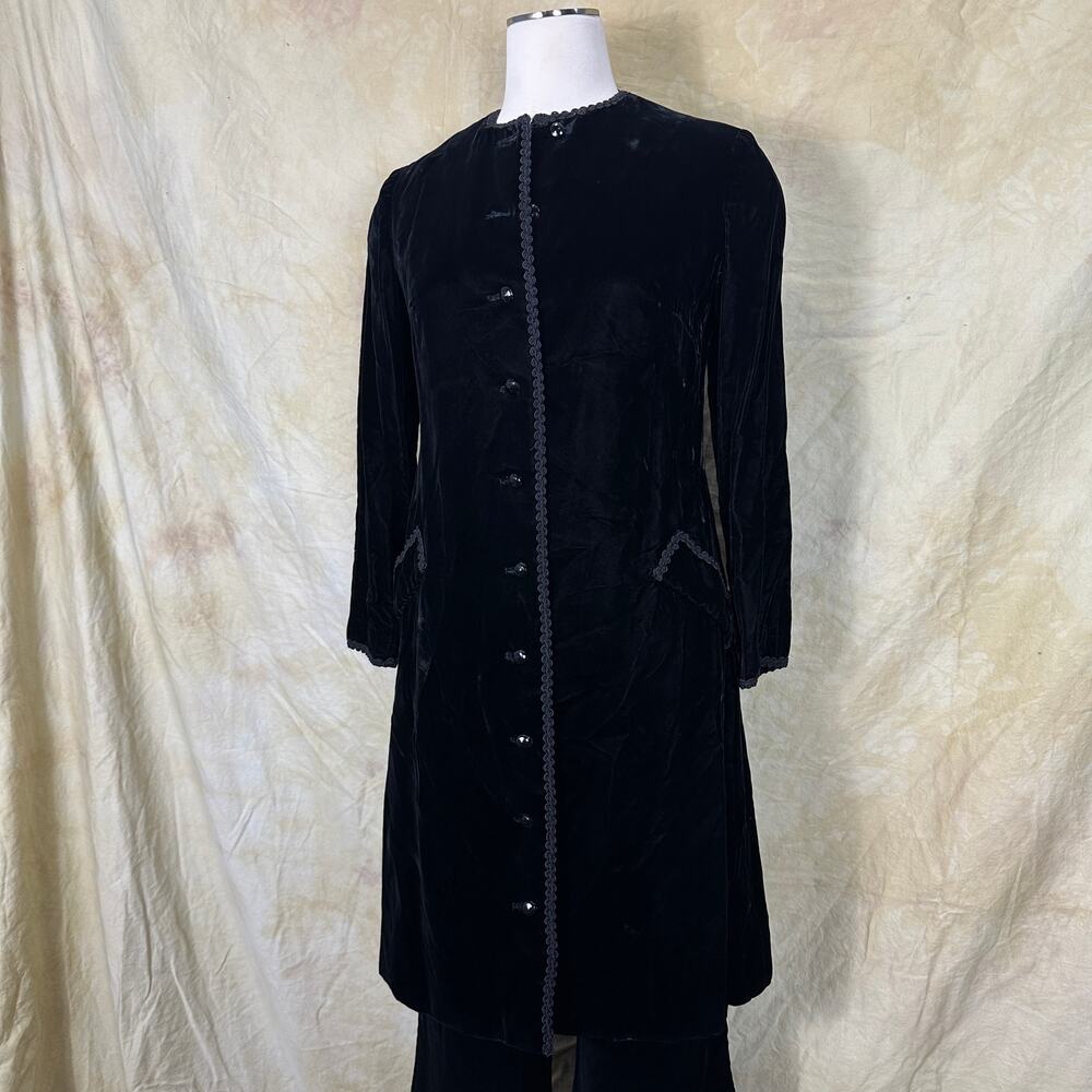 Vintage 60s Lord & Taylor Velvet Suit Jacket and Bell Bottom Pants Set